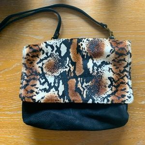 Ceri Hoover Animal Print Calf Crossbody Bag
